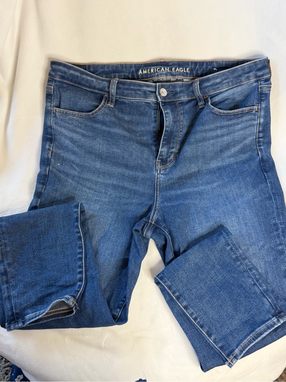 American Eagle Next Level Stretch Jeans Size 16 Short Medium Wash